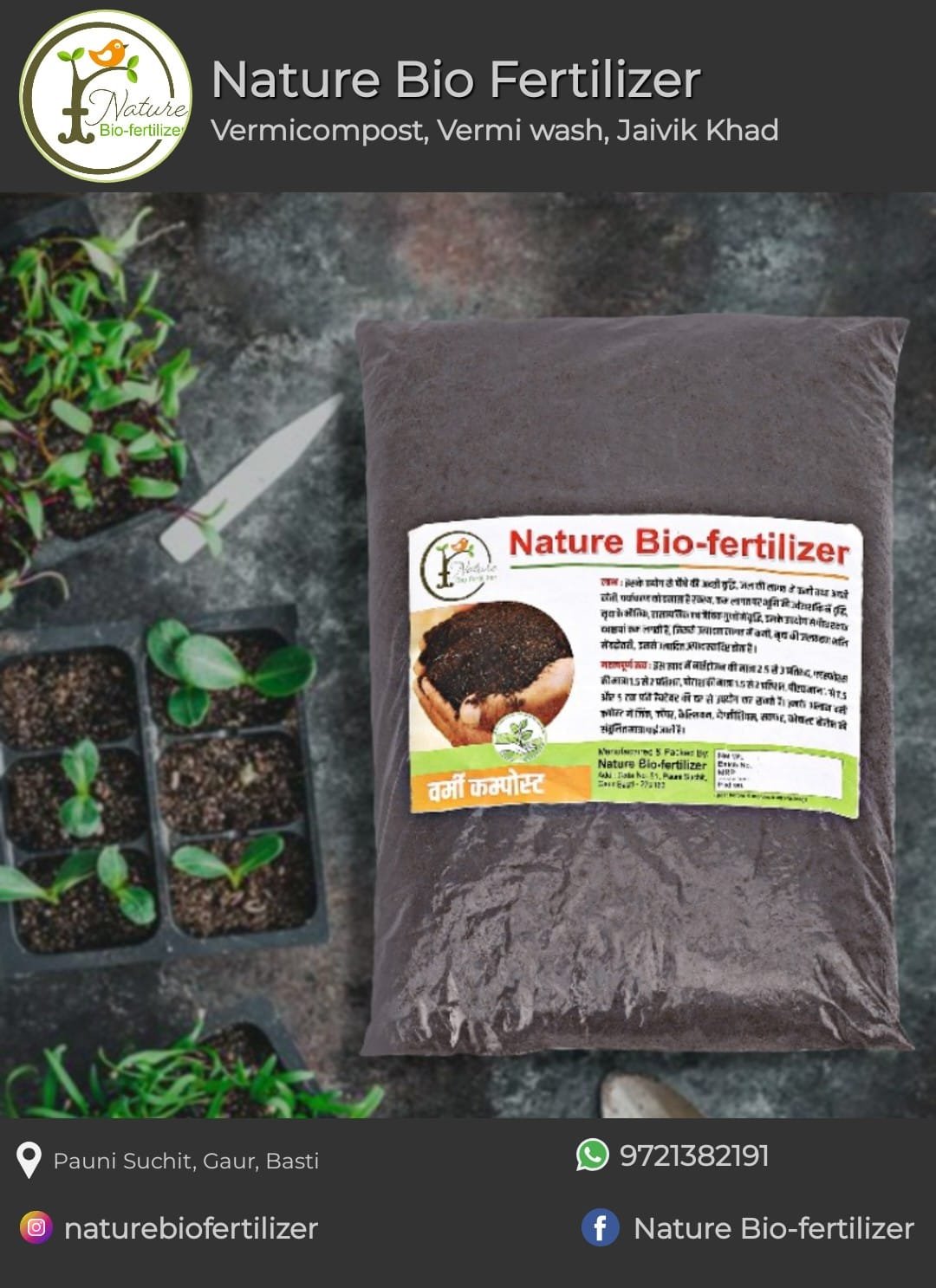 Farmer in lush green field